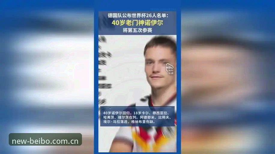 5大看点解读德国队世界杯大名单：诺伊尔40岁回归创纪录，18岁小将卡尔惊艳入围